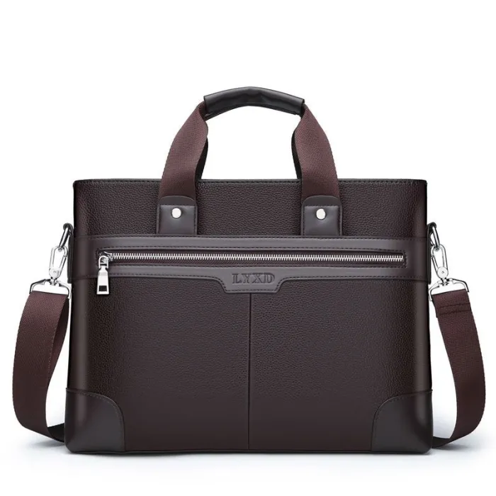 Elegante Umhängetasche aus Leder - breit