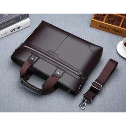 Elegant leather shoulder bag - wideBags