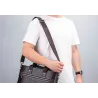 Elegante Umhängetasche aus Leder - breit