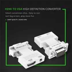 Robotsky - HDMI-zu-VGA-Adapter - digitaler Konverter - 1080P