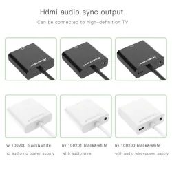 Robotsky - HDMI-zu-VGA-Adapter - digitaler Konverter - 1080P