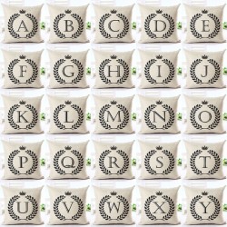 Dekorativer Kissenbezug - Buchstaben des Alphabets - 45 * 45 cm