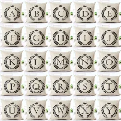 Dekorativer Kissenbezug - Buchstaben des Alphabets - 45 * 45 cm