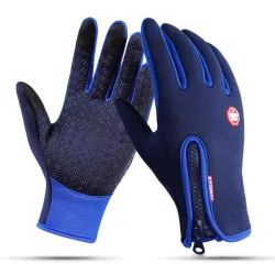 Warme Skihandschuhe - Touchscreen-Funktion - Reißverschluss - wasserdicht