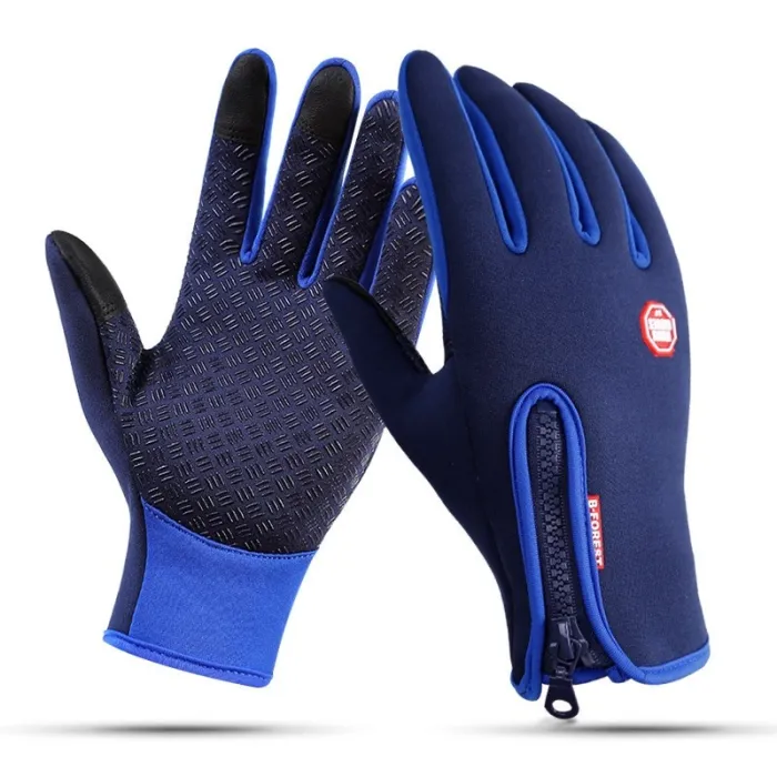 Warme Skihandschuhe - Touchscreen-Funktion - Reißverschluss - wasserdicht