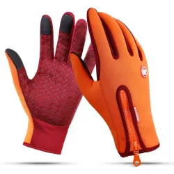Warme Skihandschuhe - Touchscreen-Funktion - Reißverschluss - wasserdicht