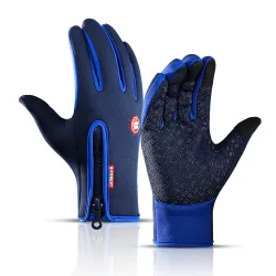 Warme Skihandschuhe - Touchscreen-Funktion - Reißverschluss - wasserdicht