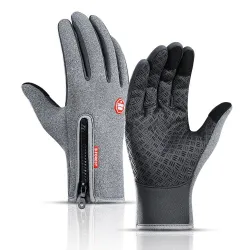 Warme Skihandschuhe - Touchscreen-Funktion - Reißverschluss - wasserdicht
