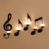 Wall mounted candle holder - black music notesCandles & Holders