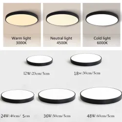 Moderne runde Deckenleuchte - LED - 12W - 18W - 24W - 36W - 48W