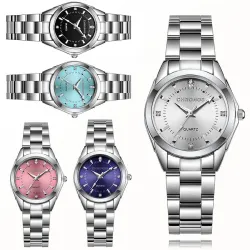 CHRONOS - Quarzuhr mit Strasssteinen - Edelstahl - wasserdicht