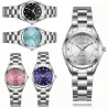 CHRONOS - Quartz watch with rhinestones - stainless steel - waterproofWatches