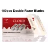 CLOUD - shaving razor blades - double edge - stainless steel - 100 piecesShaving