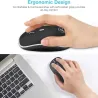 Kabellose optische Maus – mit USB-Empfänger – ergonomisch – leise – 2,4 GHz – 1600 DPI