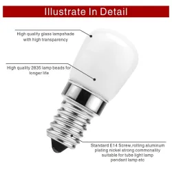 3W - E14 - AC 220V - LED - Kühlschrankbirne - 2 Stk