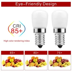 3W - E14 - AC 220V - LED - Kühlschrankbirne - 2 Stk