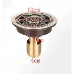 Antique brass - round bathroom floor drain - waste drainerDrains