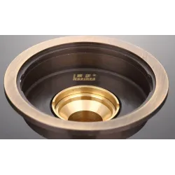 Antique brass - round bathroom floor drain - waste drainerDrains
