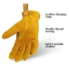 Sicherheits- / Arbeitshandschuhe - dehnbar - Holzschneiden / Gartenarbeit - Leder
