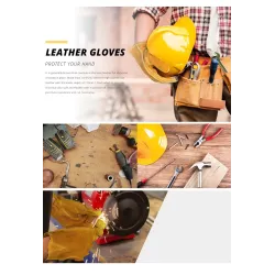 Safety / work gloves - stretchable - wood cutting / gardening - leatherSafety & protection
