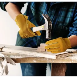 Safety / work gloves - stretchable - wood cutting / gardening - leatherSafety & protection