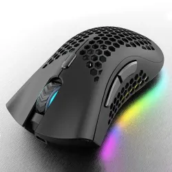 BM600 - wireless RGB gaming mouse - honeycomb design - rechargeable - USB - 2.4GMouses