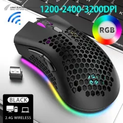 BM600 – kabellose RGB-Gaming-Maus – Wabendesign – wiederaufladbar – USB – 2,4 G
