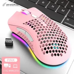 BM600 – kabellose RGB-Gaming-Maus – Wabendesign – wiederaufladbar – USB – 2,4 G