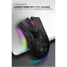 BM600 – kabellose RGB-Gaming-Maus – Wabendesign – wiederaufladbar – USB – 2,4 G