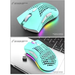 BM600 – kabellose RGB-Gaming-Maus – Wabendesign – wiederaufladbar – USB – 2,4 G