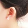 Kirschblüte mit rosa Zirkonia - Ohrstecker - 925 Sterling Silber