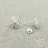 Kirschblüte mit rosa Zirkonia - Ohrstecker - 925 Sterling Silber