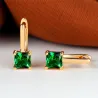 Elegante Goldohrringe - mit quadratischem Zirkon