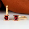 Elegante Goldohrringe - mit quadratischem Zirkon