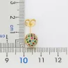 Kugelförmige Ohrringe - mit bunten Kristallen