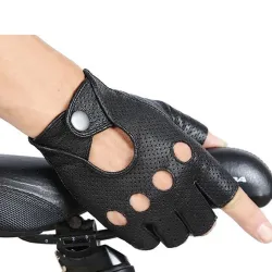 Fingerlose Lederhandschuhe - Punk-Stil - Unisex