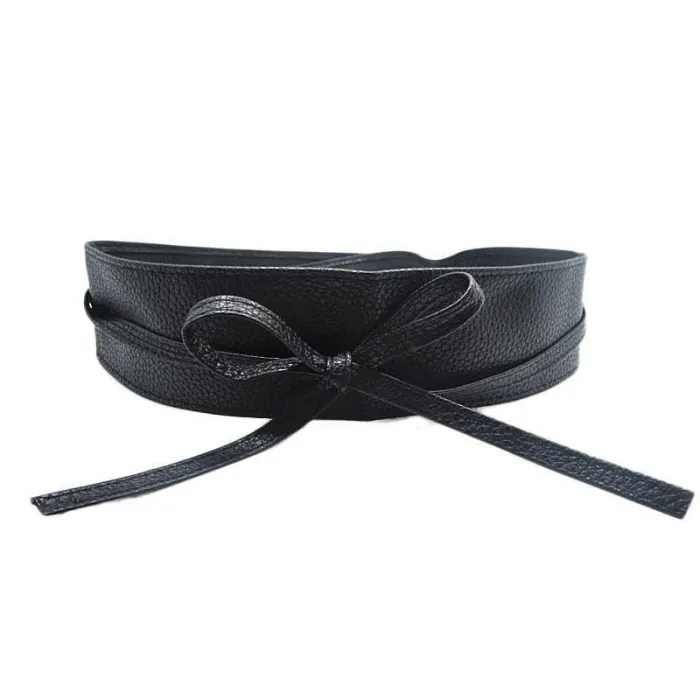Breiter Gürtel zum Binden - weiches Leder