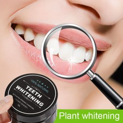 Natürliche Aktivkohle zur Zahnaufhellung - Pulver / Zahnbürste