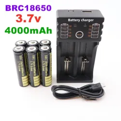 Original 18650 Li-on Akku - 3,7 V - 4000 mAh - wiederaufladbar - USB-Ladegerät