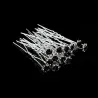 Silver hair pins - colorful roses / crystals - 20 piecesHair clips