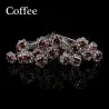 Silver hair pins - colorful roses / crystals - 20 piecesHair clips