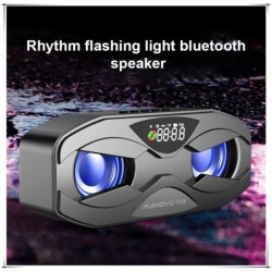 Bluetooth-Lautsprecher - kräftiger Bass - UKW-Radio - TF-Karte - LED - mit Display