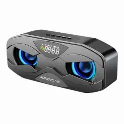 Bluetooth-Lautsprecher - kräftiger Bass - UKW-Radio - TF-Karte - LED - mit Display