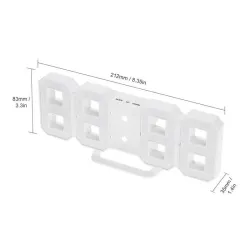 Modern 3D wall clock - LED - digital alarm clock - with lightClocks