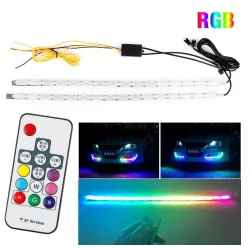 RGB-Licht - Auto DRL Lichter - bunter LED-Streifen - wasserdicht - 2 Stück