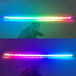 RGB-Licht - Auto DRL Lichter - bunter LED-Streifen - wasserdicht - 2 Stück