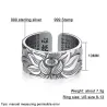 Buddhistischer Herz-Sutra-Ring - Lotus - Silber - Größenveränderbar - Unisex