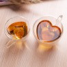 Herzförmiges Glas – doppelwandig – Kaffee-/Teebecher