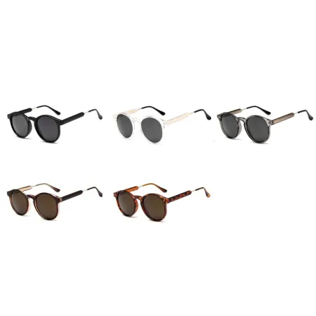 Runde Retro-Sonnenbrille - Katzenauge - Unisex