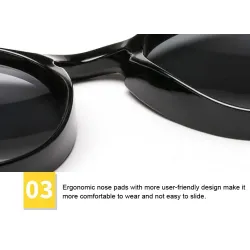 Runde Retro-Sonnenbrille - Katzenauge - Unisex